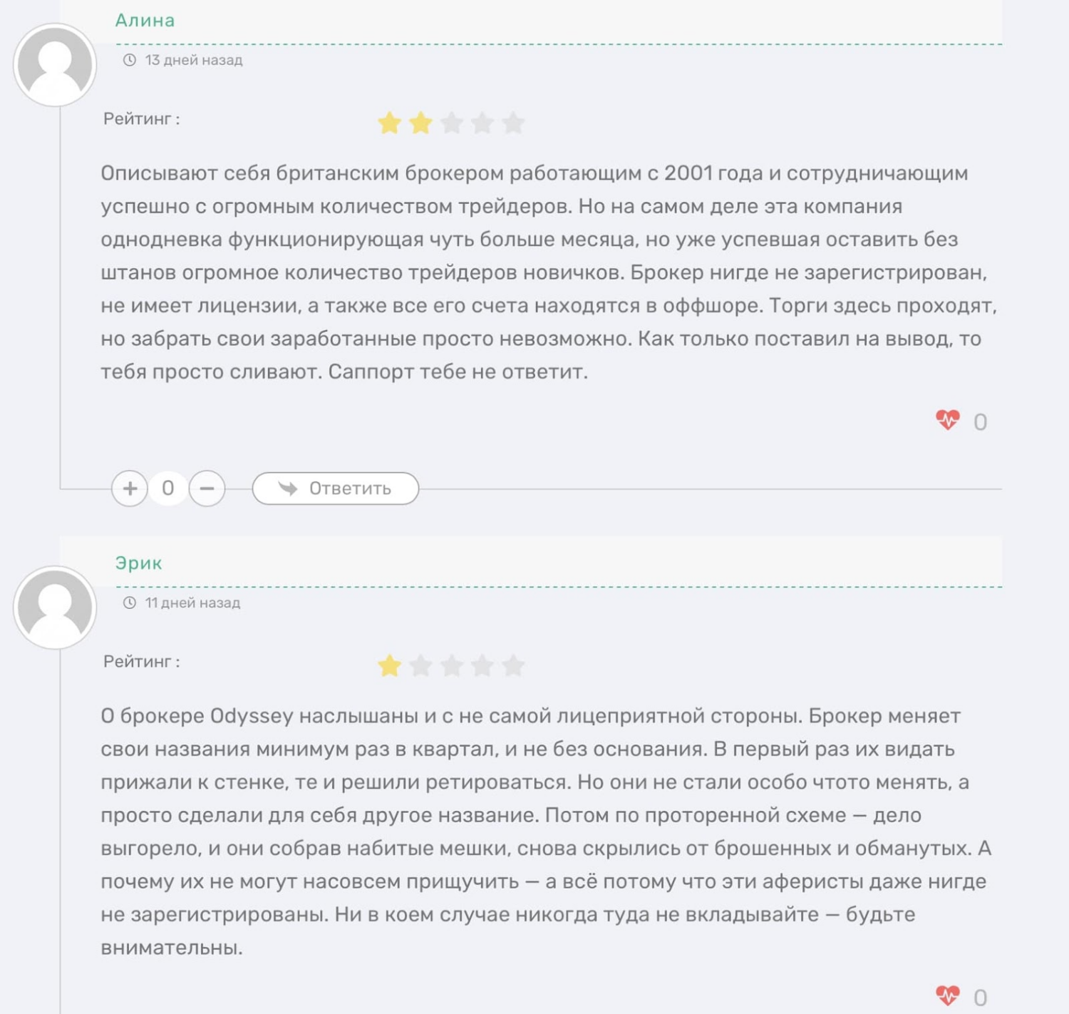 Odyssey Investment Group: отзывы клиентов о компании в 2023 году — фото Odyssey Investment Group: отзывы клиентов о компании в 2023 году