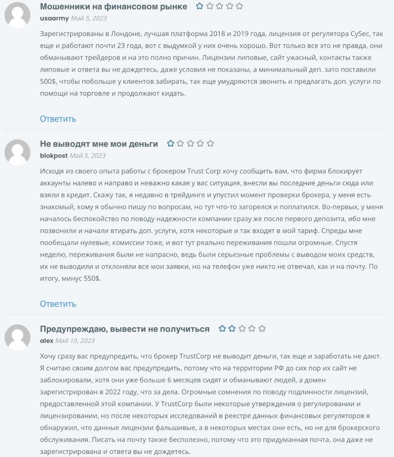 TrustCorp: отзывы клиентов о работе компании в 2023 году — фото TrustCorp: отзывы клиентов о работе компании в 2023 году