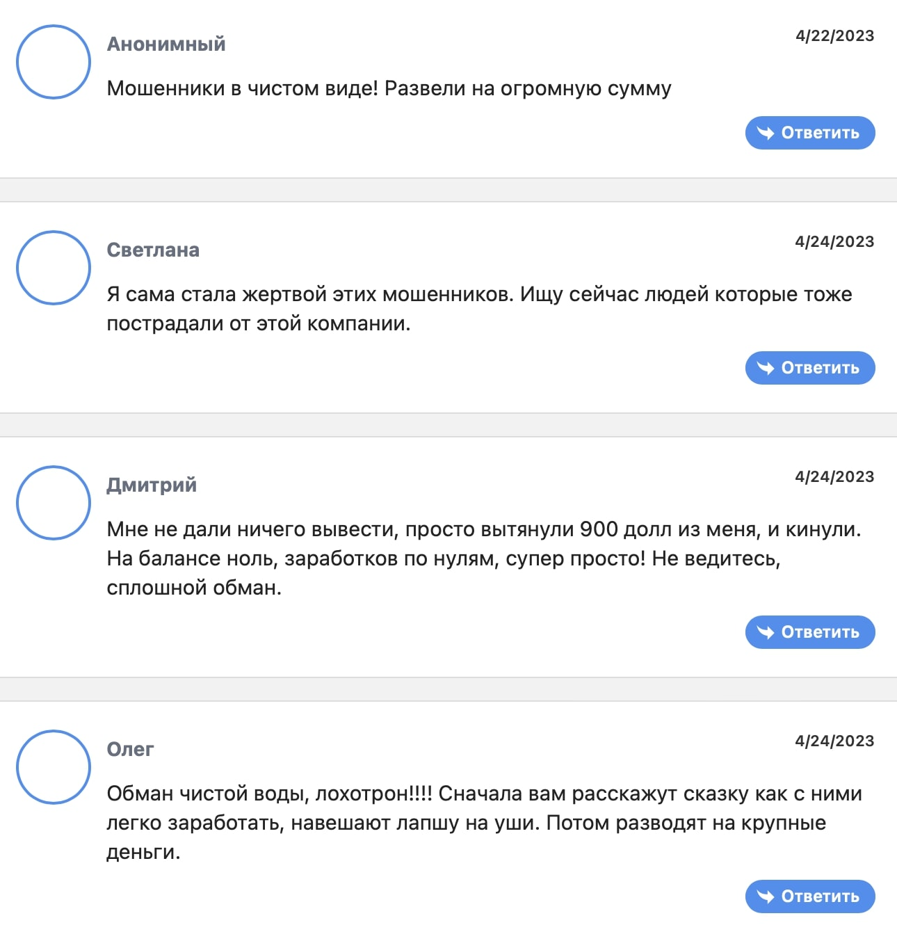 SDR Capital: отзывы клиентов о работе компании в 2023 году