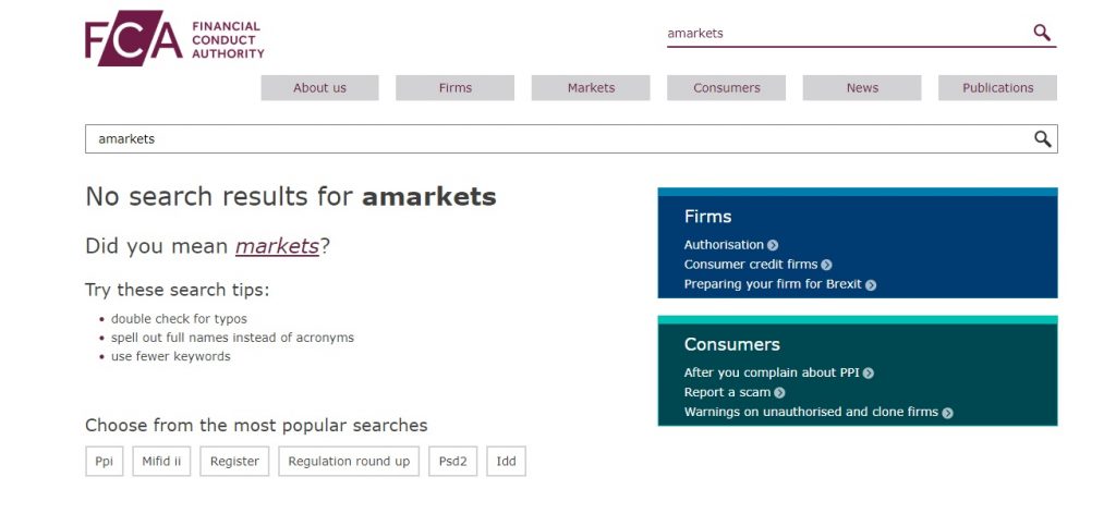 Регистрация брокера Amarkets